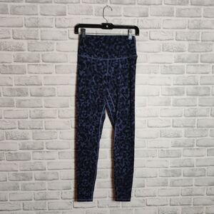 Women's Blue Leopard Print Leggings